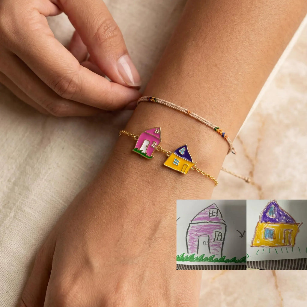 Custom Drawing Bracelet, Personalized Doodle Art Charm – Tinysquiggle