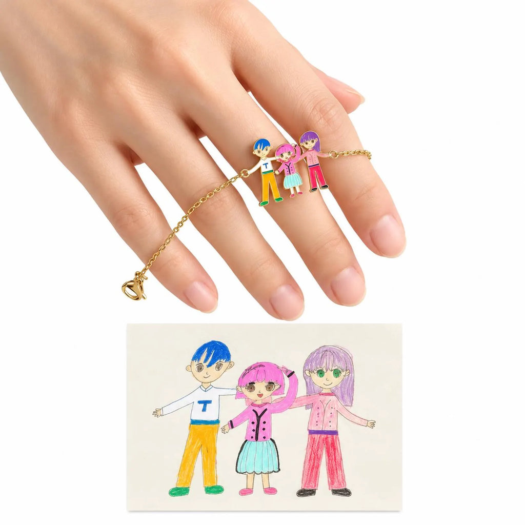 Custom Drawing Bracelet, Personalized Doodle Art Charm