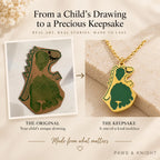 Handmade enamel pendant from your child’s doodle.